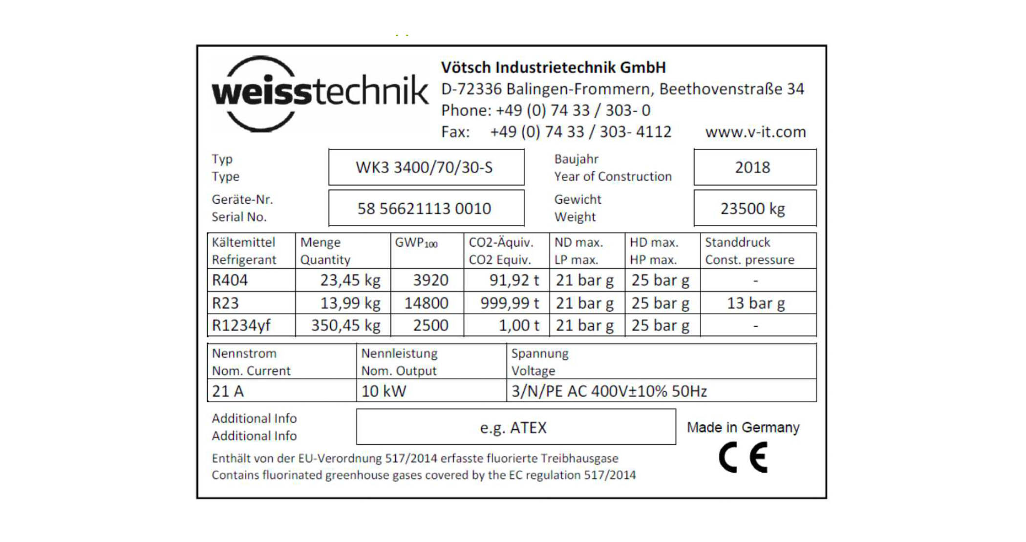 test chamber type plate